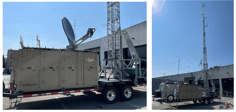 deployable radio tower